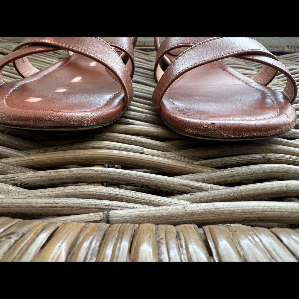 J. Crew Abbie Leather Cross Strap Sandals - Picture 3 of 4